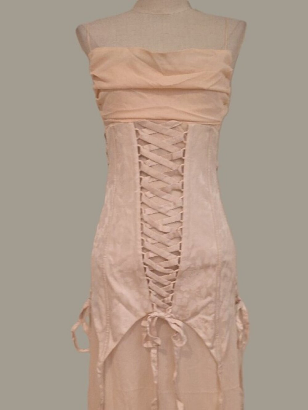 NEW RARE $729 FOR LOVE AND LEMONS VIOLETTE CORSET GOWN DRESS IN PINK SIZE 2 - Picture 4 of 12
